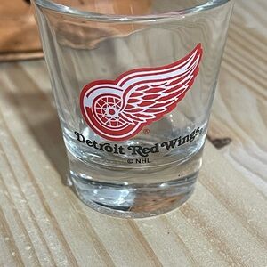 NHL Detroit Red Wings Clear and Red Shot Glass